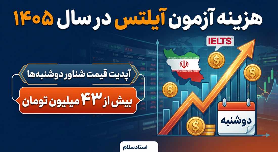 هزینه آزمون آیلتس در سال ۱۴۰۵ (آپدیت قیمت شناور دوشنبهها)