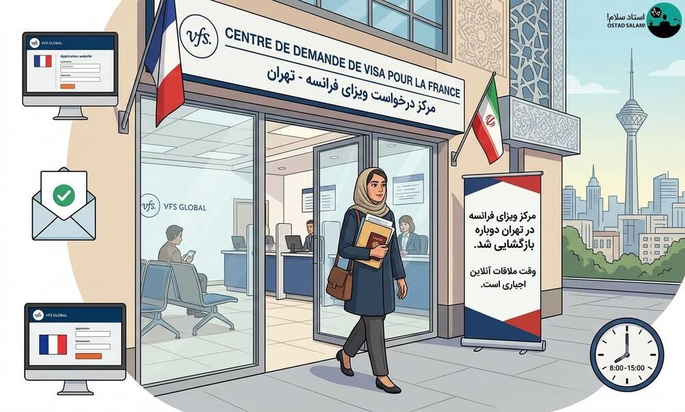 بازگشایی مرکز ویزای فرانسه در تهران؛ آدرس جدید، نحوه رزرو وقت و نکات مهم
