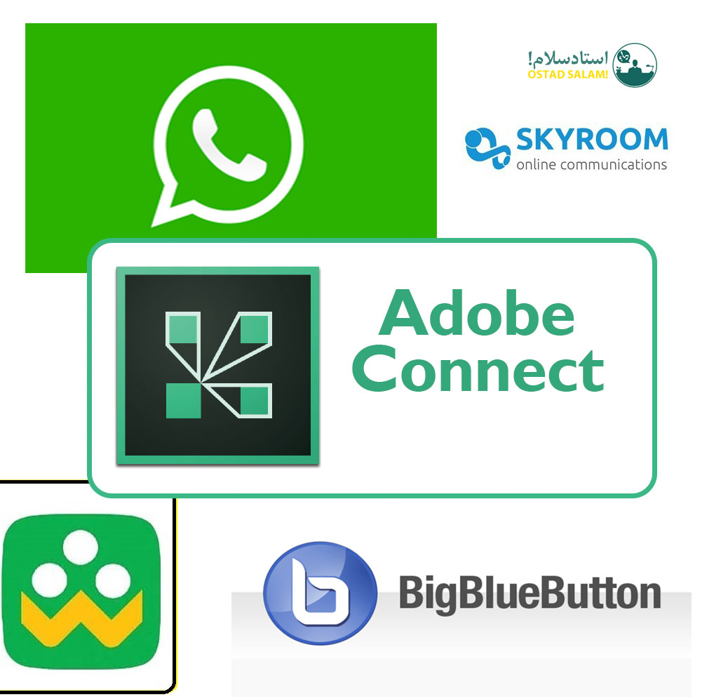 تدریس آنلاین با ادوبی کانکت واتس اپ شاد اسکای روم